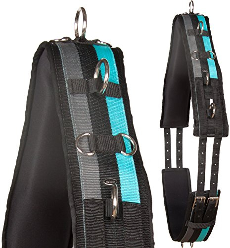 Heinick-Reitsport Qualitäts Neopren Longiergurt ~ Black Ocean ~ Warmblut Vollblut 13 Ringe