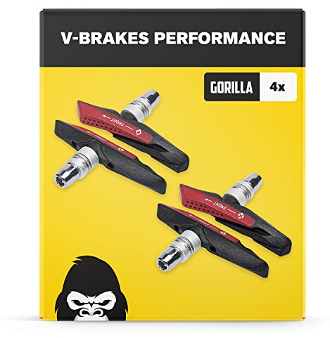 V-Brake Fahrrad Bremsbeläge 2 Paar 72mm Asymmetrisch I Für Shimano UVM. I Hohe Bremsleistung bei Nässe I Langlebig & Passgenau