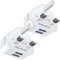 USB Plug 2Pack,Dual USB Plug UK Adaptor Phone Charger Mains Charge Double Port Twin Wall Plugs with Smart IC 5V 2.1AMP Charging for iPhone 15 14 13 12 11 XS XR X 8 7 6,iPad Pro 2018,Samsung,Mobile