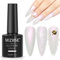 MIZHSE Gel Nagellack Aurora Shimmer Perlweiss Nagelgel Gel für gelnäge Perlglanz Nagellack mit Thread Shell gellack 10ml*1 Soak Off UV LED Lampe