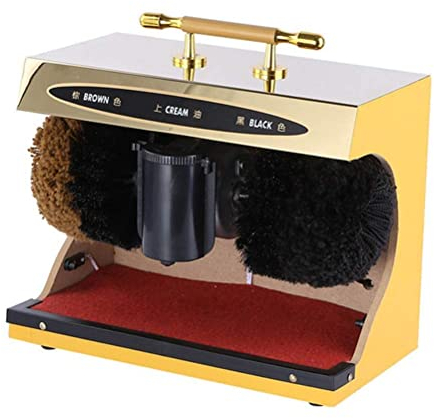 YANYUESHOP Cireuse à Chaussures électrique, Cirage Automatique des Chaussures à Induction, Traitement de dépoussiérage, kit de Brosse de Nettoyage, Entretien des Chaussures (Noir)