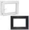 Fenster - Kunststofffenster Anthrazit BxH 500x800 mm - Garagenfenster/Gartenhausfenster/Kellerfenster 50x80 cm 2-fach Verglast - Din Rechts - Funktion Dreh Kipp