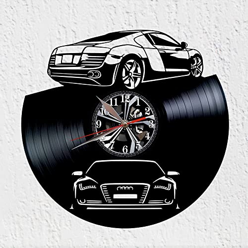 Wanduhr Deutscher Sportwagen Vinyl-Schallplattenuhr Wanddekoration