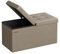 SONGMICS Sitzbank, faltbar, Sitztruhe, 89 Liter Fassungsvermögen, bis 300 kg belastbar, 38 x 76 x 38 cm, Kamelbraun LSF045K03