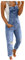 Salopette da donna in jeans lunghi, in denim, elasticizzata, dritta, jeans, Azzurro, S