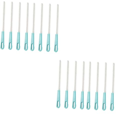 Cabilock 16 Piezas accesorios de limpieza cepillo limpiador de botellas cepillo de limpieza para herramientas de horneado artículos de limpieza para el hogar boca de flor Mangas pasteleras