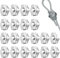 WUSJCOF 10pcs Pinces d'attache de câble à Pince Unique pour câble métallique en Acier Clips de câble en Acier Inoxydable pour Corde à Linge Suspendue
