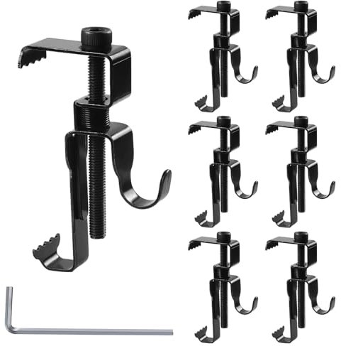 6PCS Stainless Steel Brick Hangers - No Drill, No Nail Holes, No Screws, No Wall Damage - Outdoor Hanging Hooks