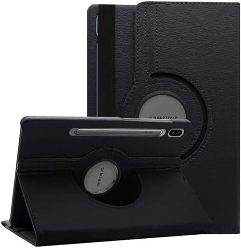 World biz Rotating Case for Samsung Galaxy Tab S9 Ultra 14.6-Inch 2023 (X910/X916) 360 Degree Rotation Protective Stand Leather Folio Cover Back, Auto Wake/Sleep (Black)
