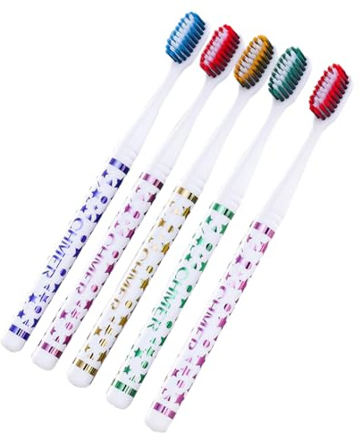 RYZGOJV Easy Grip Ultra Soft Handzahnbürsten für Erwachsene, extra saubere Zahnbürsten mit Staubschutz für Zuhause, 4 Stück, B06