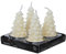 Kaemingk Lot de 4 bougies chauffe-plat, en forme de sapin de Noël, 7 cm, pour bougie chauffe-plat, couronne de l'Avent, décoration de table et de Noël, blanc laine
