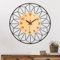 VIVILINEN Wanduhr Ohne Tickgeräusche aus Holz 60cm Vintage Rund Wanduhr Nicht tickend Quarz Batteriebetriebene Uhr Lautlos für Wohnzimmer Schlafzimmer 23in