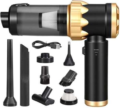 Sterillex Aspiradora de Mano Coche Potente Aspirador, Aspiradora de Mano Sin Cable, Mini Aspirador Portatil, Ideal para la Limpieza del Coche y del Hogar
