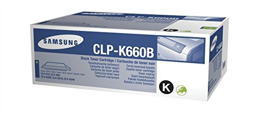 Samsung CLP-K660B/ELS Original Toner (Hohe Reichweite, Kompatibel mit: CLP-610/CLP-660/CLX-6200/6210/6240 Series) schwarz