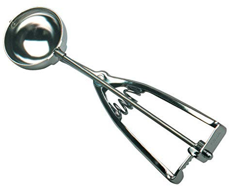 Piazza Cucchiaio Gelato Professionale Acciaio Inox con Porzionatore di Diametro 4,3 cm - Cucchiaini Gelati e Dolci, Utensili da Cucina con Design Studiato per Coppette e Coni Perfetti - Made in Italy