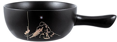 Swissmar Gruyère Ceramic Fondue Pot – 2.65L / 2.8QT Fireproof Clay – Safe for Cooktop, Oven, Microwave & Burner Use – Black Ceramic Replacement Pot – Authentic Swiss Design – 15 x 9 x 3.5 in