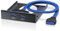CSL - Panneau Avant USB 3.2 Gen1 Super Speed Pour Lecteurs 3,5 Pouce - HUB Face Avant Jusqu'à 5Gb/s - Rétrocompatible Avec USB 1.1 et 2.0 - PC et Mac - Noir