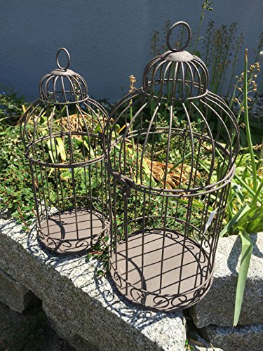 Dekokäfig Vogel Pflanzkäfig Käfig Vogelkäfig Paar 2er Set Shabby Antikstil Deko