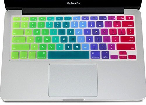 Se7enline Compatible with MacBook Keyboard Cover Skin (US Layout) for Macbook Pro 13, 15, 17 inches/Macbook Air 13.3-inch Old Version Models: A1369, A1466, A1502, A1425, A1398,A1278,A1286 Rainbow