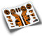 PEGATINEA Gabel Vinyl Aufkleber Decals Fahrrad Fox 36 2016 WP58 (ORANGE)