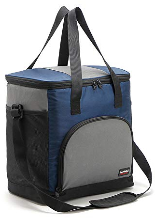Zusammenklappbare Kühltasche für den Außenbereich Isolierte tragbare Lunch-Tasche mit 25 l großer Kapazität für Travel Beach Picknick Camping BBQ Party,Blue