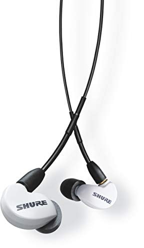 Shure Auriculares AONIC 215 con Aislamiento de Sonido con Cable, Sonido nítido, transductor único, Ajuste intraural, Cable Desmontable, Compatible con Dispositivos Apple y Android - Color Blanco
