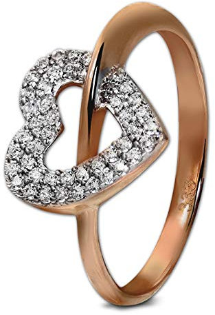 GoldDream Gold Dream D2GDR521E60 Bague en or rose avec oxyde de zirconium Taille 60, Or rose 333 - 8 carats, Oxyde de zirconium blanc.