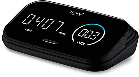 Huma-i Smart (HI-300) CO2, VOC, PM2.5, PM10, PM1.0, Temperature and Humidity Monitor. App IOS and Android. Sensors made in Switzerland. Export data to computer. Alarm, Notifications and much more.