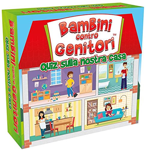 Familien-Quiz-Brettspiel Gesellschaftsspiele Kinderspiele | Kinder gegen Elternquiz Über UNSER HAUS | ab 6 Jahren