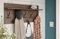 Design Garderobe Garderobenpaneel 90 x 40 cm Eiche dunkel - Schwarz matt mit Hutablage Kleiderhaken Finlo