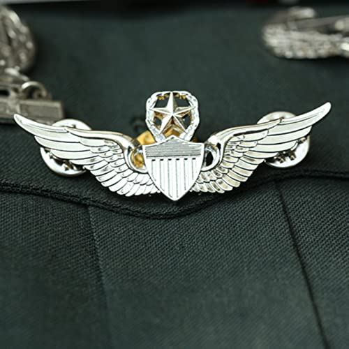 AnsonBoy Militaire WW2 US Army Wings Military Command Master Aviator Metal Wings Badge WWII US Command Pilot REVÊTEMENT Insigne Broche Broche