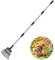 GreatBuddy Rastrello regolabile per foglie, largo 20,3 cm, perfetto per arbusti, aiuole e piccole aree, manico espandibile in acciaio inox, facile da usare