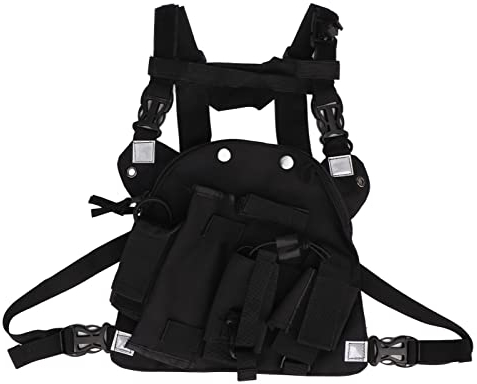 Funk-Brustgurttasche, Walkie-Talkie-Brusttasche, Taktik-Holster, Weste, Rig mit Verstellbarem Schultergurt für Überleben, Wandern, Radfahren, Camping
