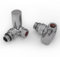 VANCOCO Chrome 1/2×15mm Corner Radiator Valve Round with Lockshield,Manual Radiator Valve Standard Connection for Heated Towel Rail and Central Heating Modern Bathroom