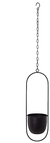 Hängende Pflanzgefäße aus Metall, Pflanzenaufhänger, Blumenampel, Metall, modern, Boho, moderner Pflanzenaufhänger, für drinnen und draußen, Heimdekoration (oval)