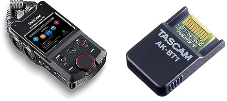 Tascam Portacapture X6 - Hochauflösender Handheld-Mehrspurrecorder & AK-BT1 - Bluetooth-Adapter für TASCAM Produkte