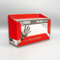 Tradetidy Latex/Nitrile Disposable Gloves Box Holder, Wall Storage for Vans, Garages, Workshops, Made from 1.5mm Steel, Holds Glove Boxes up to 250mm (W) x 160mm (H) x 90mm (D), Colour - Red