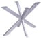 Bett11 SAM B-Ware Spider-Tischgestell, 100 cm, Roheisen Silber lackiert, Metallgestell für Holztische, Gestell mit vielseitiger Verwendbarkeit