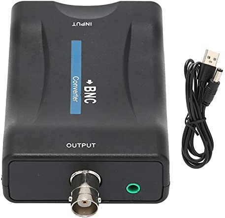 SIXRUN Adaptador Coaxial a HD Mi, Convertidor BNC a HD Mi, Convertidor Coaxial a HD Mi para Antena de TV, Adaptador de Vídeo para HDTV, Monitor y Proyectores (Black)