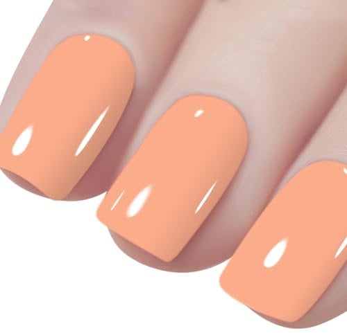 Vishine 16ML Couleur Pastel Vernis Gel Semi Permanent Macaron Creamy Orange Vernis à Ongles Soft Bright Colors Longue Durée Soak Off Nail Art Manicure Salon at Home, L189