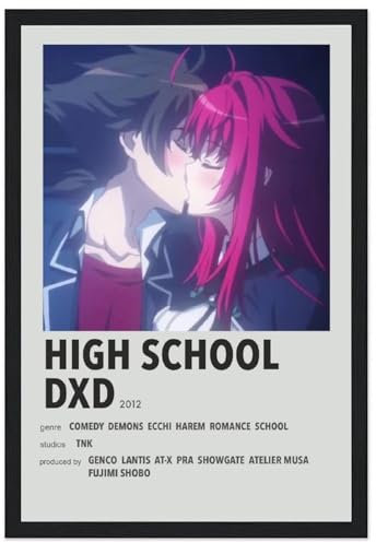 zahd Poster High School DXD, ästhetisch, gerahmt, Leinwand, Poster, Raumdekoration, 40 x 60 cm
