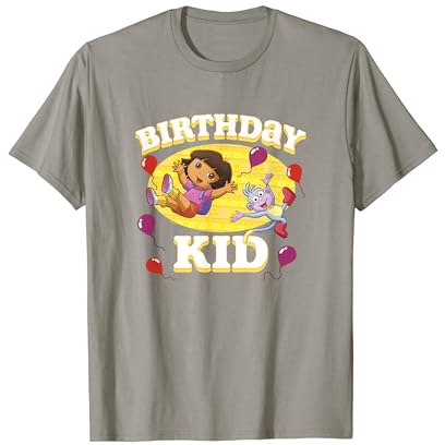 Dora the Explorer Birthday Kid Dora & Boots Balloon Party T-Shirt