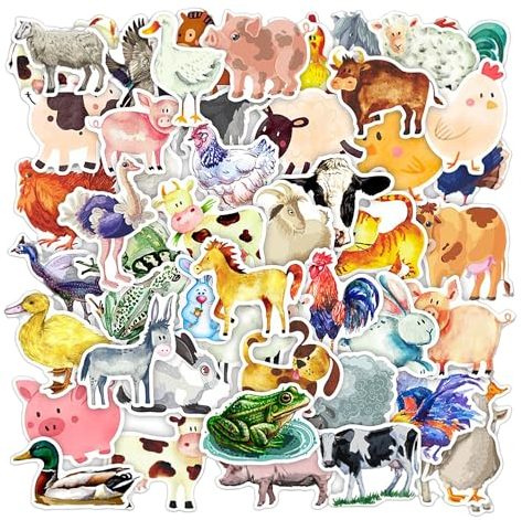50 Bauernhof-Aufkleber, Bauernhof-Mini-Dekorationen, Bauernhof-Tier-Aufkleber, Bauernhof-Tier-Dekoration, Dekorative Aufkleber, Artikeldekoration Für Jungen Und Mädchen