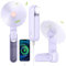 NONLOCK 4 IN 1 Portable Mini Handheld Fan,Personal Foldable Cooling Hand Fan, Pocket Fan,Flashlight,Power Bank,Table Lamp,Camping Travel Beach Fan Gifts, Birthday Gifts for Women Mom(Purple)