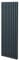 Radiatore a colonna ovale 1800mm x 600mm Designer Doppio pannello Termosifone Grigio antracite Acciaio Inclusi Spazzola per la pulizia Kit di fissaggio e staffe