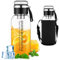 Glasflaschen-Wasserkocher 0,75 Liter Glasflasche mit Edelstahl-Filterglasdeckel für Karaffe kann als Wasserbecher und Trinkbecher verwendet werden (750ml)