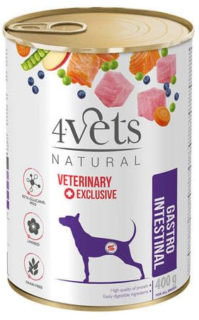 WESTHO 4Vets Gastro Intestinal Premium 6 x 400 g Nassfutter für Hunde | Getreidefrei | Für die Magen-Darm unterstützung | Hundefutter nass von Tierärzten
