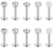 Briana Williams 10er Edelstahl Lippenpiercing Stecker Ohr Tragus Labret Helix Piercing Silber 16G 8mm Schmuck