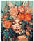HLEIUKT Peinture par Numéros pour Adulte, DIY Peinture Numero Enfants, Fleur Paint by Numbers avec Peinture Acrylique pour Décoration de la Maison 50 x 40 cm Sans Cadre