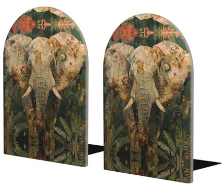 Serre-livres en forme d'éléphant pour étagères, serre-livres et organisateur de bureau, bloque-livres pour livres/films